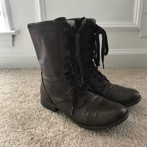 Mossimo brown combat boots size 7.5